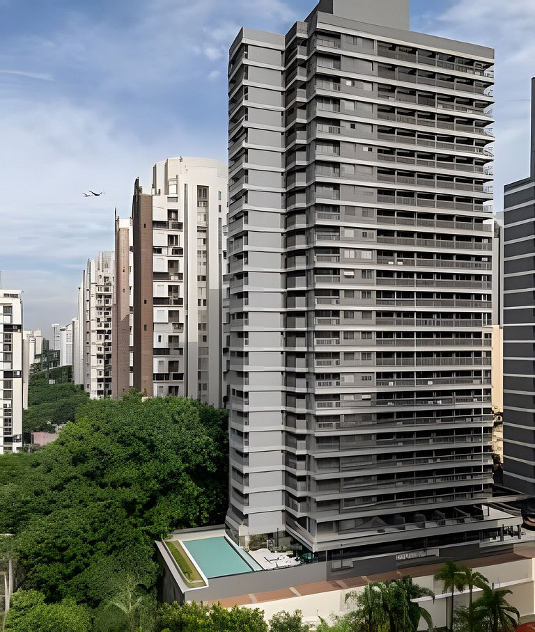 Studio em prédio novo e moderno  - Moema