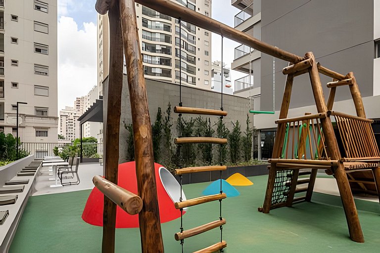 Studio em prédio novo e moderno  - Moema